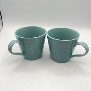 Set Of 2 Gordon Ramsey Royal Doulton Maze Light Blue Mugs Excellent Condition